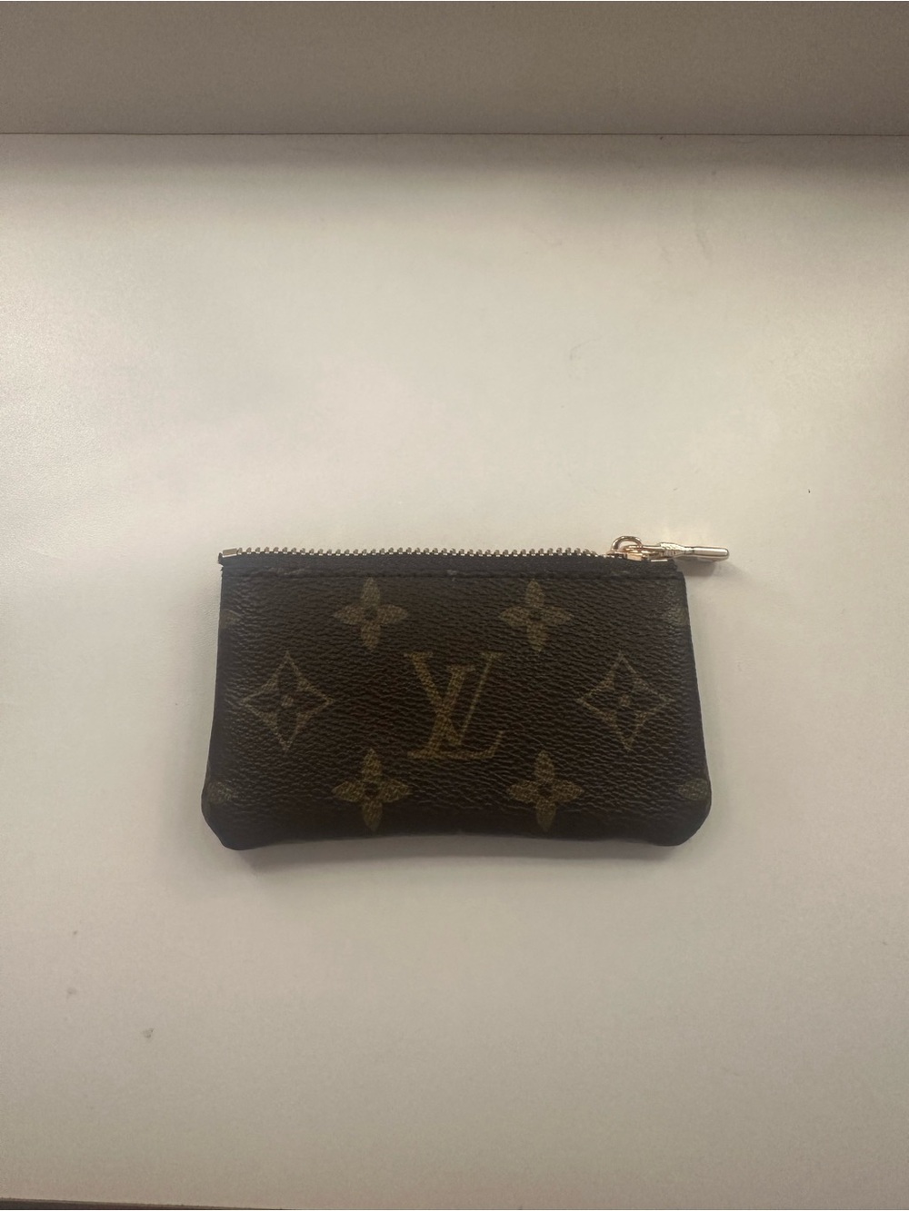 Louis Vuitton Monogram Canvas Key & Card Pouch - Brown/Gold Hardware